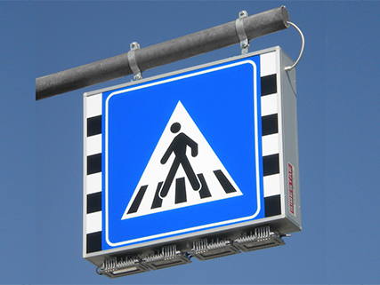Pedestrian luminous sign